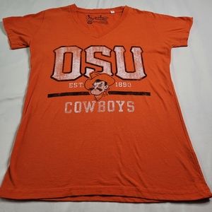 Pressbox girls osu cowboys tee shirt osu orange size medium rn75802